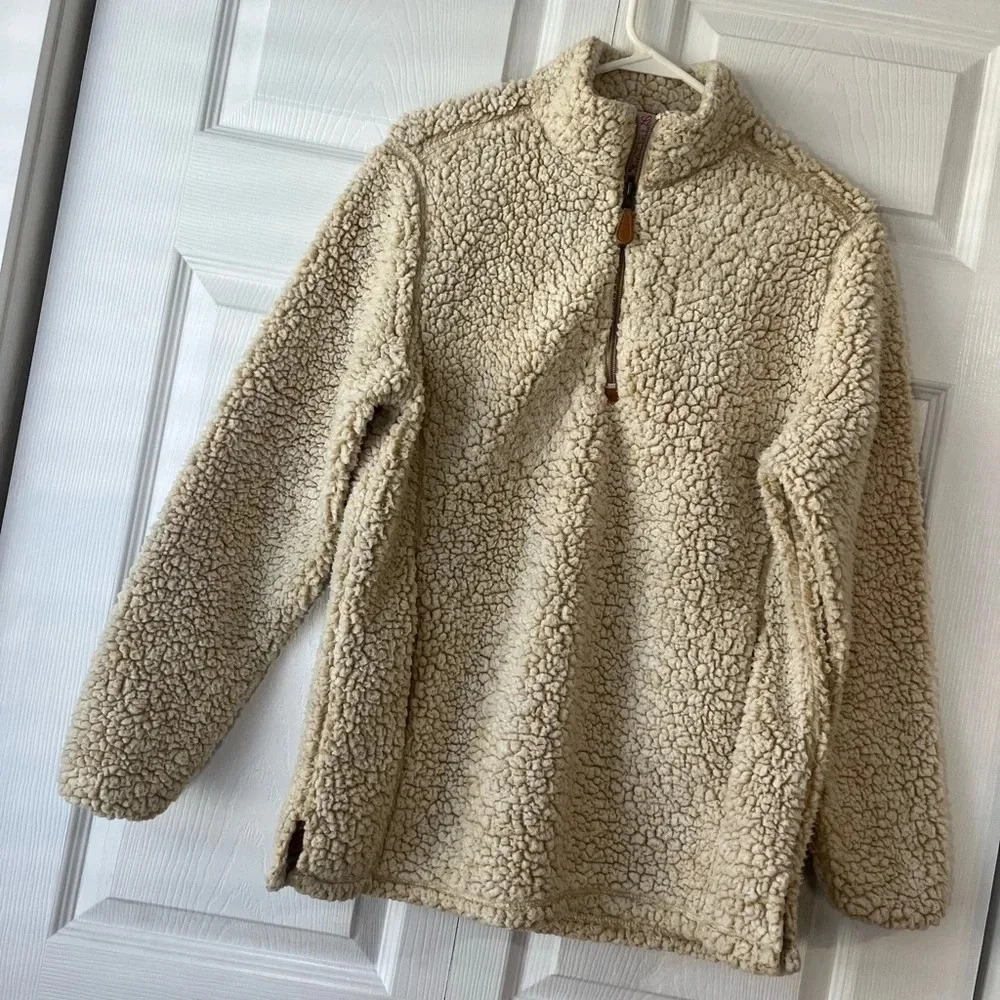 Pink Lily 1/4 Zip Sherpa Size Small